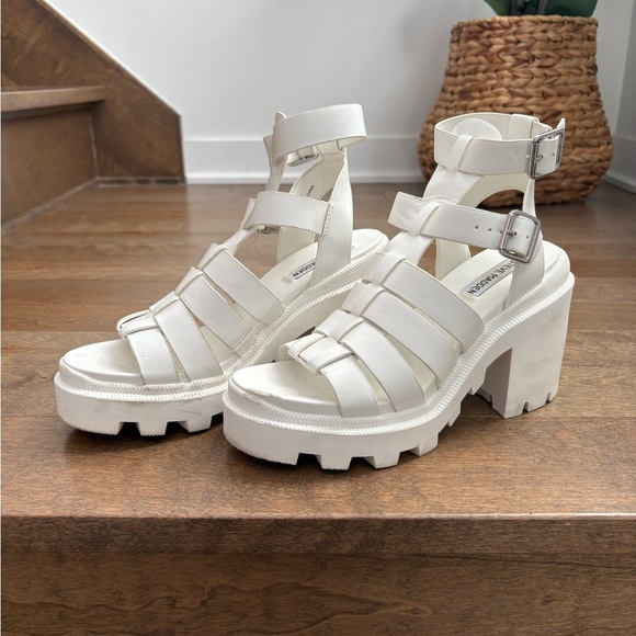 Steve Madden Cosmic White Chunky Sandals - Picture 2 of 8
